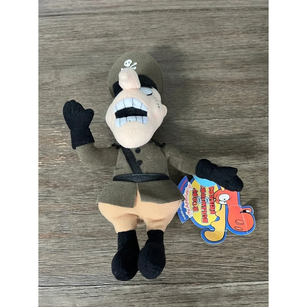 Vtg‎ Stuffins Rocky Bullwinkle Fearless Leader Monocle German Plush